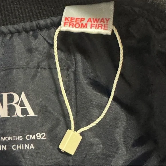 Zara Baby Girl Black and Cream Long Sleeve Jacket - Picture 9 of 12